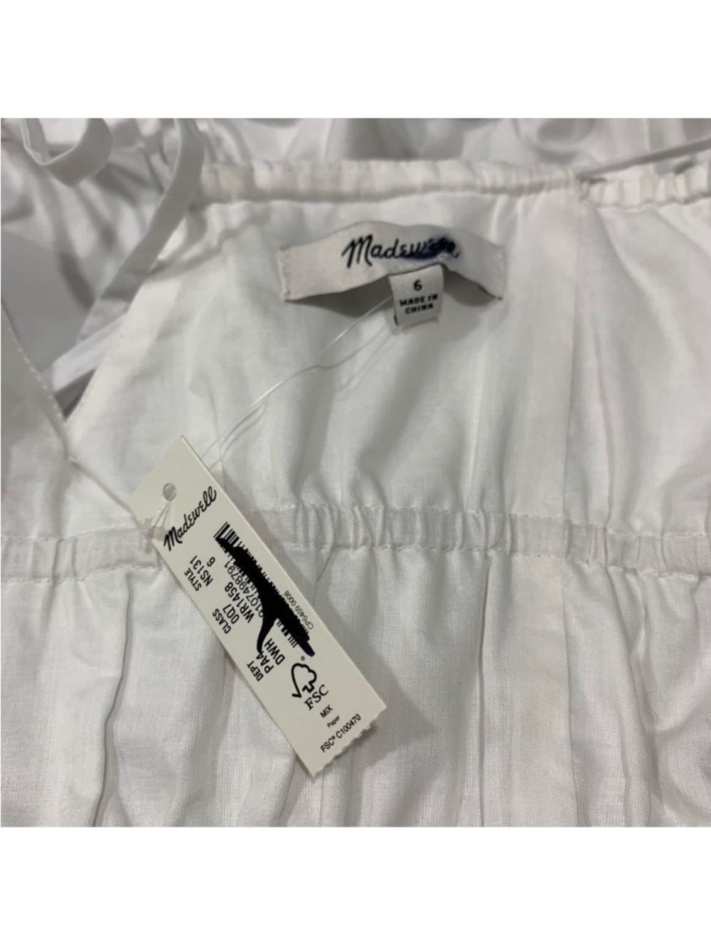 Madewell Dress 6 Embroidered White - Picture 9 of 11